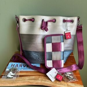 Harveys Seatbelt Bag Set Harveys On Ice Parkhopper and Classic Wallet EUC